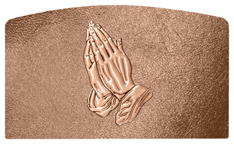 DACRO-516-BZ-SH-BZ Bronze Praying Hands Shimmer Bronze